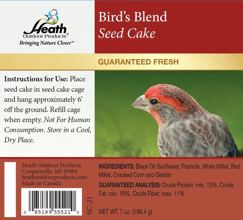 Heath SC-21 Bird's Blend Seed Cake (7 oz)