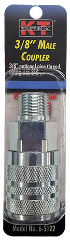 K-T Industries Industrial 3/8'' Male Npt 3/8'' Coupler (3/8'' x 3/8)