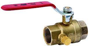 B & K Industries Series 7700TD Stop & Waste Brass Ball Valve 1/2