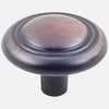 Kasaware 1-1/4 Diameter Traditional Knob with Stepped Ring, 10-pack Oil Rubbed Bronze Finish. (1-1/4, Oil Rubbed Bronze)