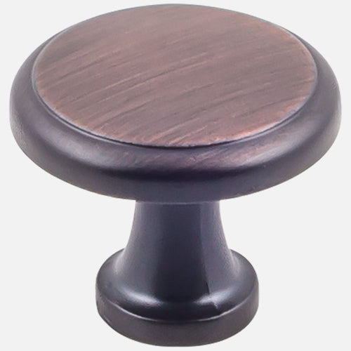 Kasaware 1-3/16 Diameter Flat Round Knob with Step, 4-pack Oil Rubbed Bronze Finish (1-3/16, Oil Rubbed Bronze Finish)