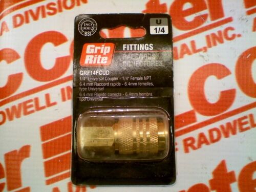 Grip Rite Universal Brass Couplers 1/4 Coupler Female 1/4 Npt (1/4 x 1/4)