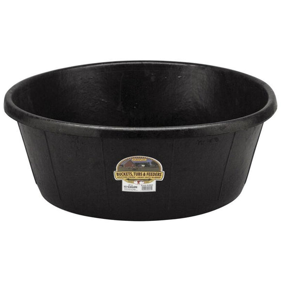 LITTLE GIANT RUBBER HEAVY DUTY TUB (15 GAL, BLACK)